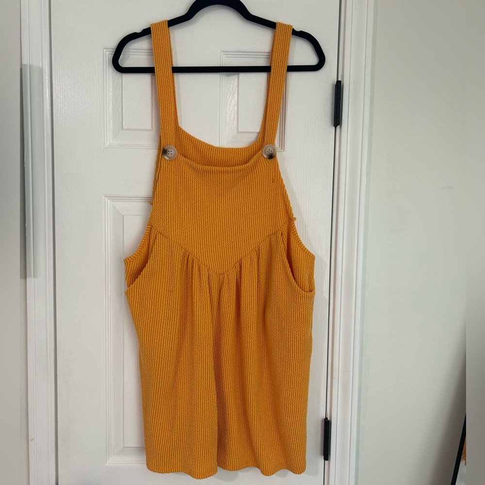 Orange ribbed romper